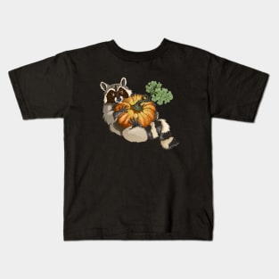 Pumpkin Bandit Raccoon Kids T-Shirt